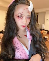 YouTuberてんちむが「鬼滅の刃」竈門禰豆子のコスプレを披露「禰豆子コス界でいちばんかわいい」の声