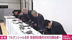 プルデンシャル生命 新規契約販売を90日間自粛へ