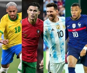 カタールW杯出場の各国スターが勢ぞろいした画像をFIFAが公開！日本代表からは３人が選出！レバやベンゼマと“同格”だったのは…