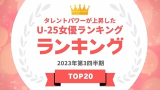 『タレントパワーランキング』がパワースコアが上昇している25歳以下の女優ランキングを発表 ランキング企画第274弾