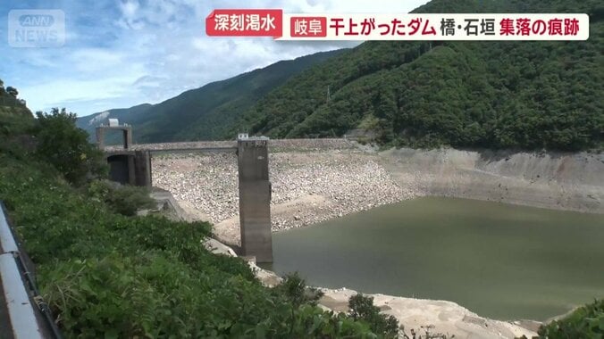 御母衣ダムの最低水位は695m