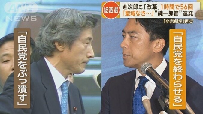 「自民党をぶっ潰す」「自民党を終わらせる」