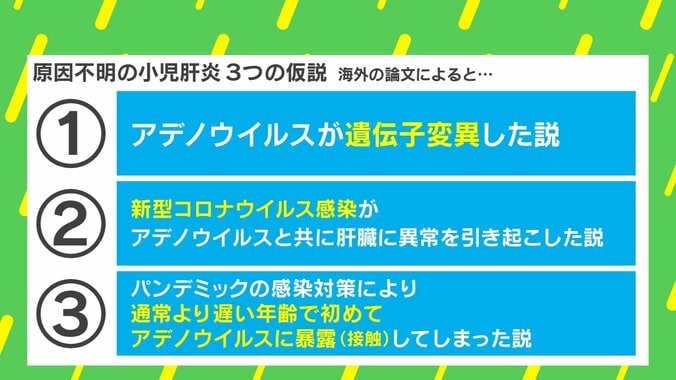 世界で広がる原因不明の子どもの急性肝炎 医師が挙げる3つの仮説 2枚目