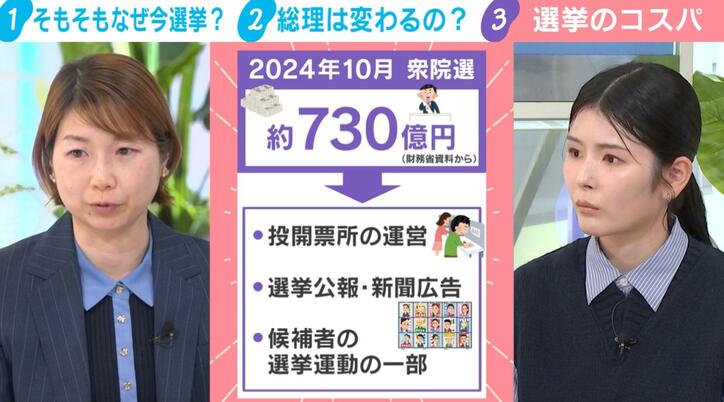 2024年10月 衆院選 約730億円（財務省資料から）