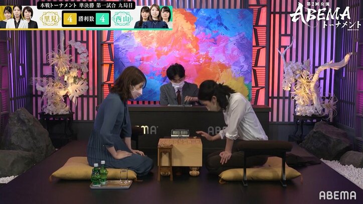 里見香奈女流四冠、個人8勝1敗も準決勝で敗退「本当に最高のチームでした」／将棋・女流ABEMAトーナメント