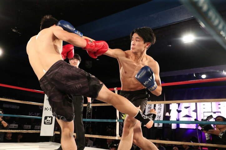 皇治の秘蔵っ子“浪速の小虎”が躍動、皇治の目の前で「好きな選手は(那須川)天心選手」