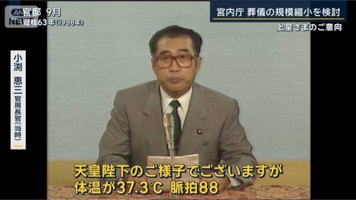 小渕恵三官房長官（当時）