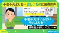 【映像】不老不死よりも“切実に欲しいもの”