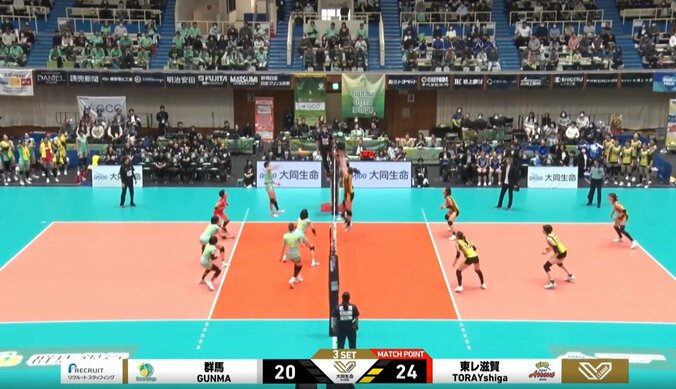 強烈なスパイクが…