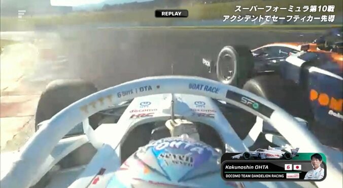 【写真・画像】日本最速レースで波乱…タイトル争うライバル同士がまさかの接触！ SC3度出動、8台リタイアの大荒れ展開に　1枚目
