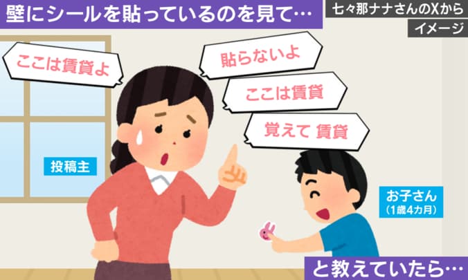 息子の愛らしい“勘違い”