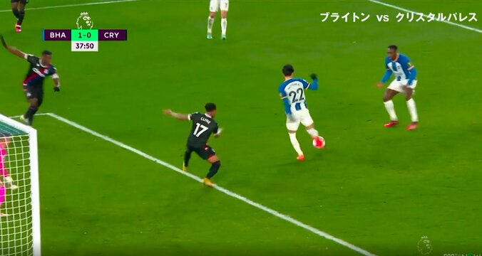 【映像】「三笘の前の1ミリ」タッチラインギリギリの際どい判定