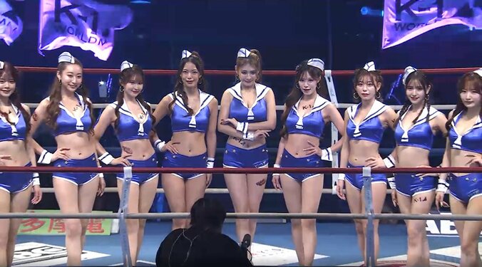 K-1 GIRLSキャプテンの波北かほ（写真中央）