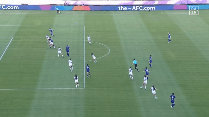 藤野のクロスに対して上手く相手の裏を取った千葉