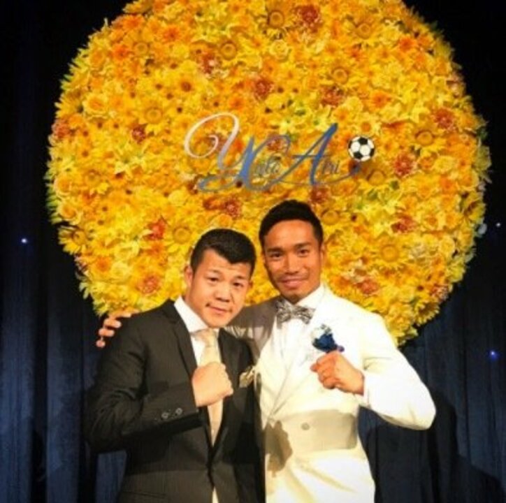 亀田興毅、長友＆愛梨の披露宴に出席し「輝いていました」