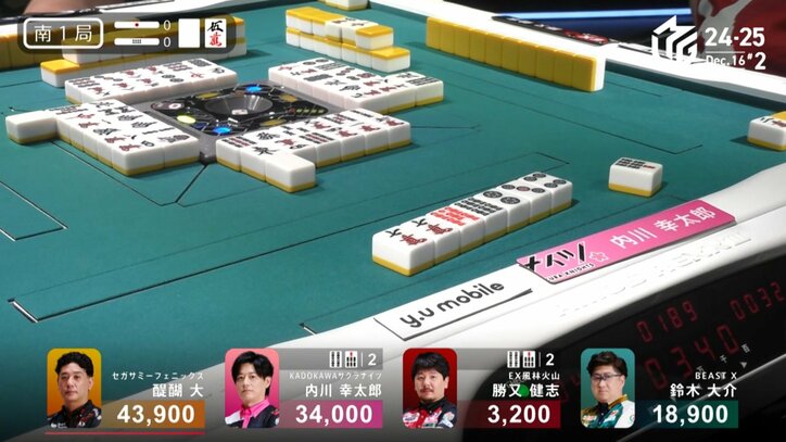 内川幸太郎の嶺上開花