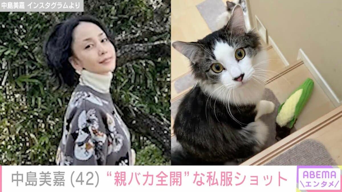 夫婦ショットが話題・中島美嘉、“うちの4匹にソックリ”な私服姿 夫婦ショットが話題・中島美嘉、“うちの4匹にソックリ”な私服姿