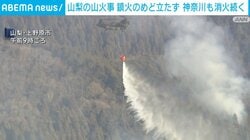 山梨の山火事 鎮火のめど立たず 神奈川も消火続く