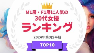 M1層・F1層に人気の30代女優ランキング 長澤まさみ、石原さとみらを抑え1位に輝いた女優は？【タレントパワーランキング】