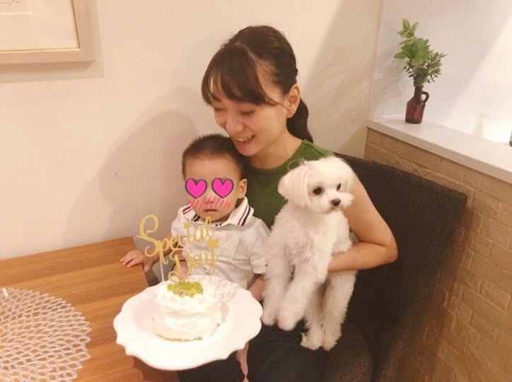 保田圭、息子の1歳半を手作りケーキでお祝い「やっぱり嬉しいなぁ」