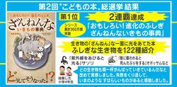 2連覇達成！小学生が選ぶ好きな本第1位に『ざんねんないきもの事典』