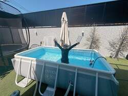  辻希美、自宅の庭に設置したプールを公開「汗だくになりながら組み立てまして」 