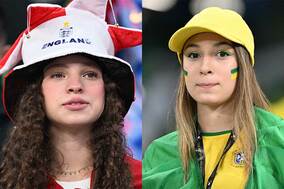 【W杯】今日の世界美女サポーター名鑑　ソバージュヘアのフランス女性、カナリア色のフェイスペイントもキュート