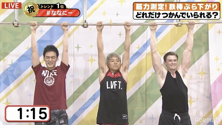 『筋肉体操』対『K-1王者』の“筋肉エリート”対決が実現！ 握力対決は武尊が余裕の勝利