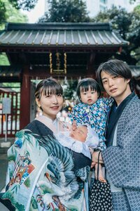 桃『プロに撮ってもらったお宮参りの写真！』