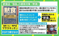 飲食店が独自の感染対策「黙食」を呼びかけ 「あれはダメ」「これはダメ」という“NG”が伝えられる中で必要なメッセージは