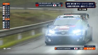 雨でも全開！勝田貴元、最終SSで危機一髪も「凄いテクニック」「よく