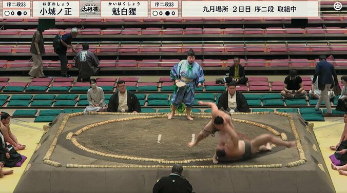 「あぶなっ」力士の顔の上に力士が…あわやのアクシデント発生 「無事で何より」ファンも“ヒヤリ” 2枚目