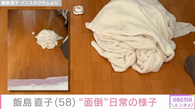 投げ捨てられた毛布