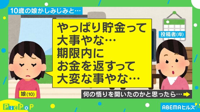 お小遣いで足りず父に借金した娘…“お金の大切さ”を知ったエピソードに母「学びが深い」 1枚目