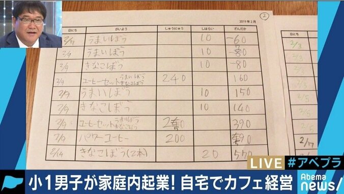 父に900円借金しコーヒー店を経営…小1の「家庭内起業」が話題に 3枚目