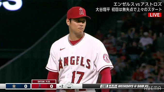 大谷翔平、開幕戦から奪三振ショー 161キロ速球に変化球も多彩で強豪打線を翻弄「芸術のような投球」 1枚目