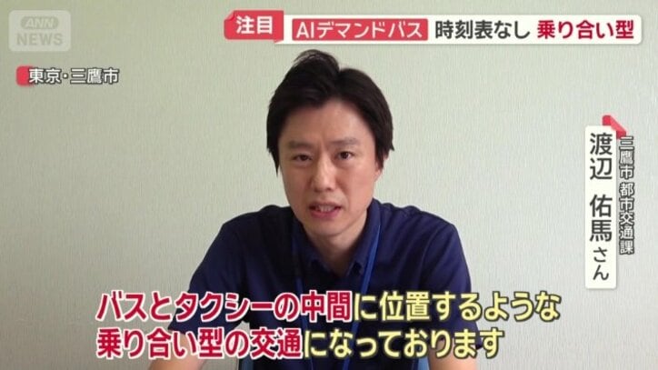 三鷹市　都市交通課　渡辺佑馬さん