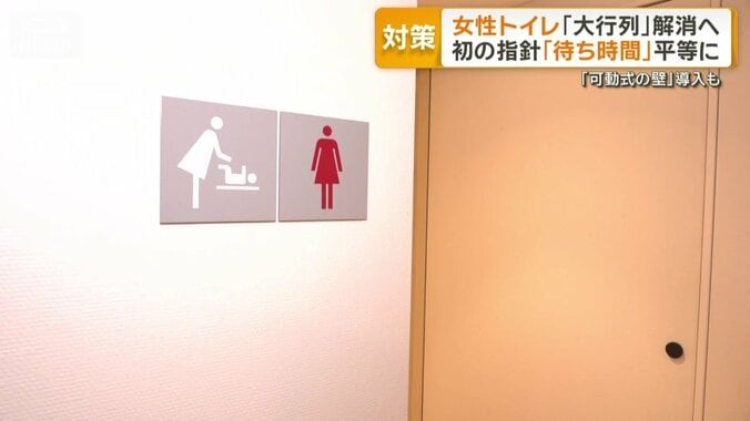 トイレの入り口と出口を分け
