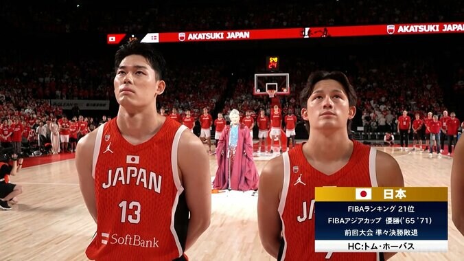 圧巻！“世界で３人”男性ソプラノ、「もはや弦楽器」の国歌独唱が話題「頭から高音はすごい」「鳥肌が立った…」岡本知高の“奇跡の歌声”に感動続々【バスケ男子日本代表】 5枚目