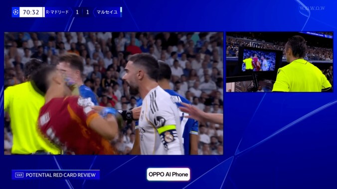 「完全な暴力」衝撃“頭突き”のマドリード主将に批判殺到！「まるで子供」一発レッドカードの決定的瞬間【CL】 4枚目