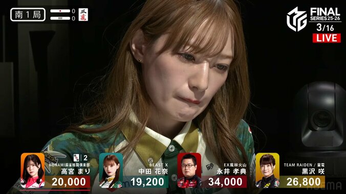 唇を噛み、必死に悩む中田花奈の横顔（別ショット）