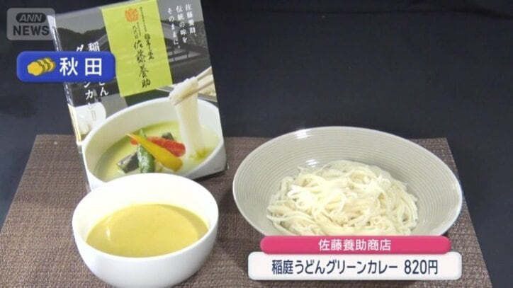 稲庭うどんグリーンカレー