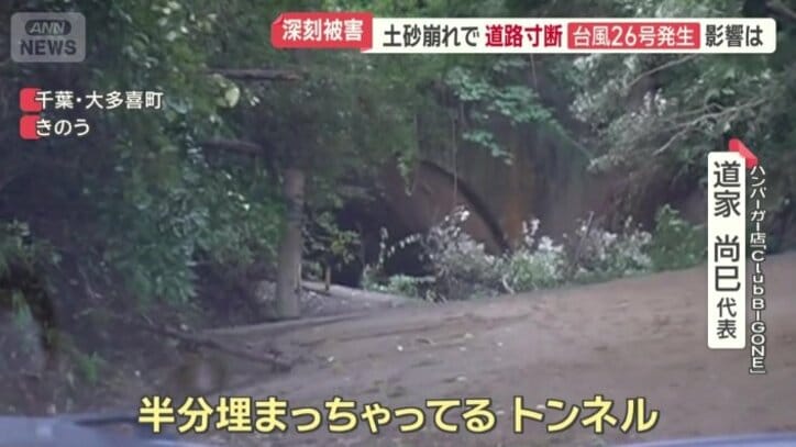 半分埋まったトンネル