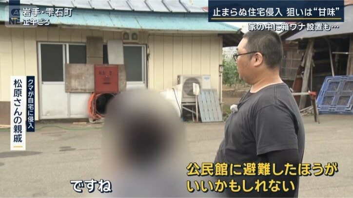 クマが自宅に侵入 松原さんの親戚