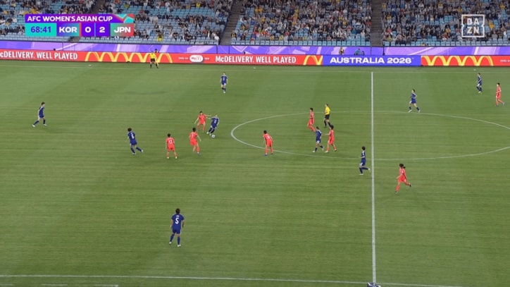 古賀塔子のパスが弱くなり囲まれたが…