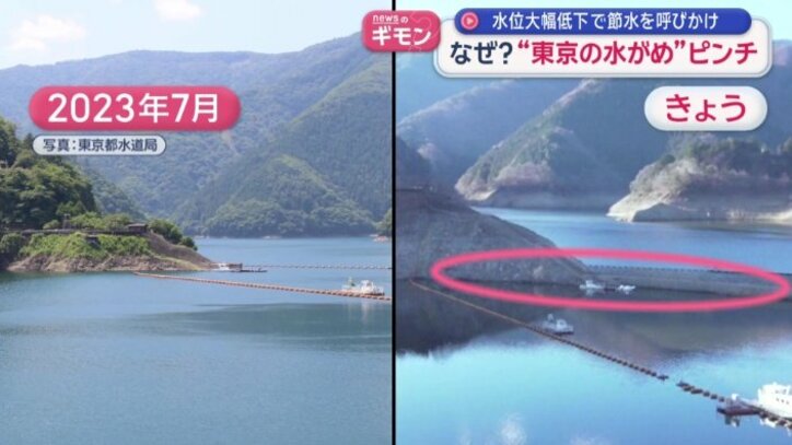 船着き場のような島が見えている