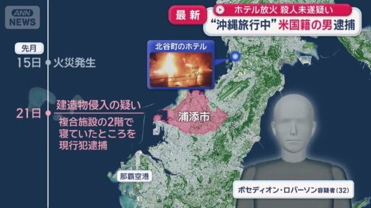複合施設への侵入容疑で逮捕