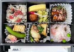 假屋崎省吾、ANAプレミアム席での機内食を公開「筍といかの木の芽和えなんて料亭風」