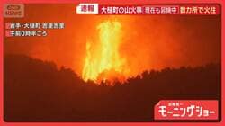 山火事…住宅に接近　数カ所で火柱　出火原因は？　住民ら不安の避難　岩手県大槌町
