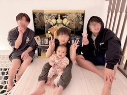 辻希美、「子どもの日」に息子たちと次女・夢空ちゃんの写真を公開「我が家のmen'sと夢」